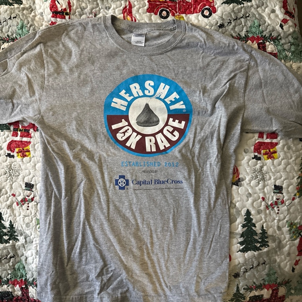 Gray Hershey 10K Race Long Sleeve Tee